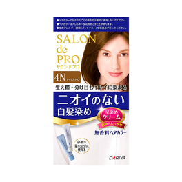 사론드프로 냄새없는 흰머리 염색 크림 4 N 너트 브라운 40 g+40 g(의약 부외품)