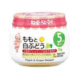 큐피 베이비 푸드 복숭아와 흰색 포도 70g