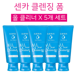센카 퍼펙트 올 클리너 더블워시 클렌징 폼 120g x 5개 세트