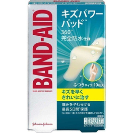 「밴드 aid」 상처 파워 패드 보통 사이즈 10매