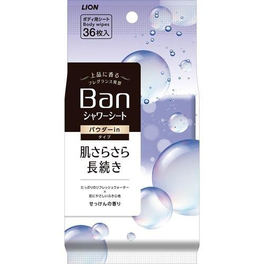 라이온 Ban 샤워 시트 파우더 인 비누 향기 36장　　　